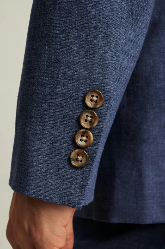 Men Jetsetter Italian Linen Suit Bright Navy Bonobos Suits