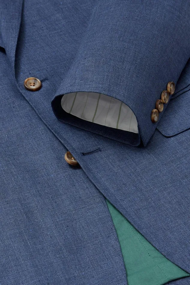 Men Jetsetter Italian Linen Suit Bright Navy Bonobos Suits