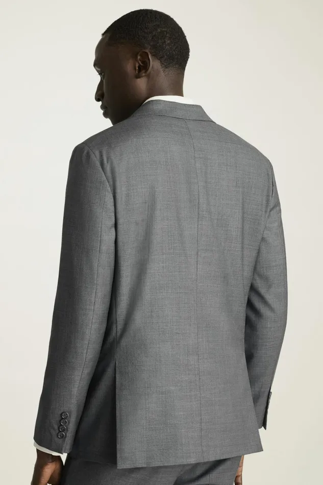 Men Jetsetter Italian Wool Blazer Dark Grey Sharkskin Bonobos Blazers and Sport Coats