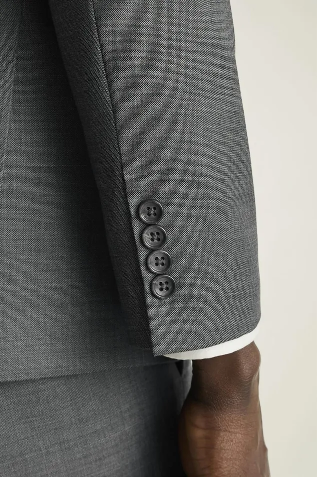 Men Jetsetter Italian Wool Blazer Dark Grey Sharkskin Bonobos Blazers and Sport Coats