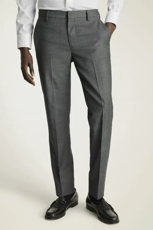 Men Jetsetter Italian Wool Dress Pant Dark Grey Sharkskin Bonobos Dress Pants