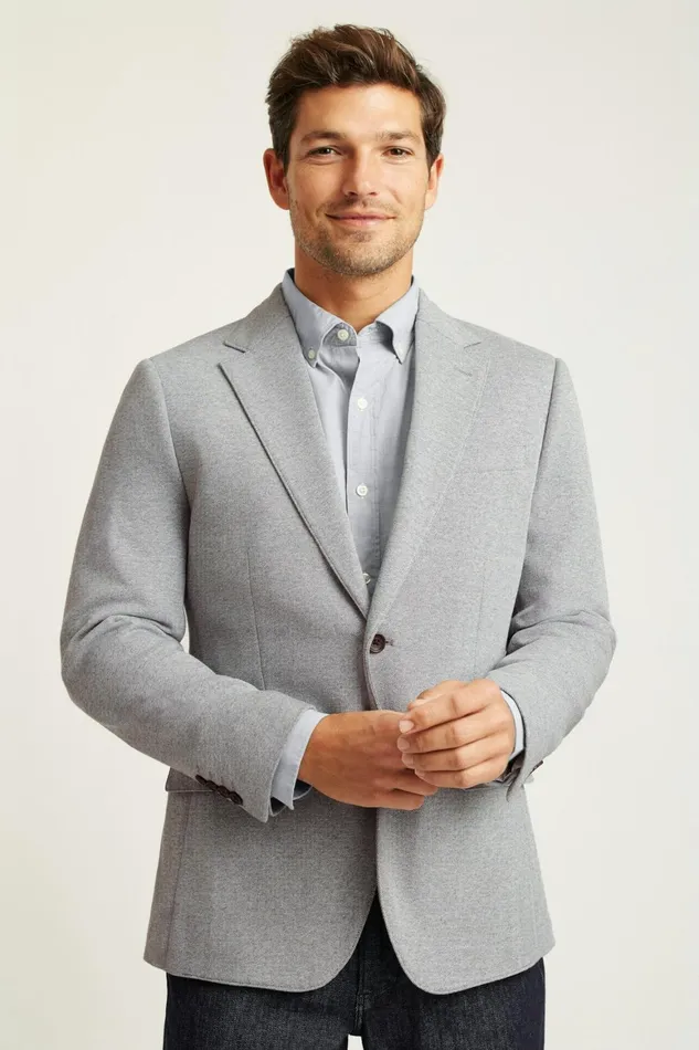 Men Jetsetter Knit Blazer Light Grey Bonobos Blazers and Sport Coats