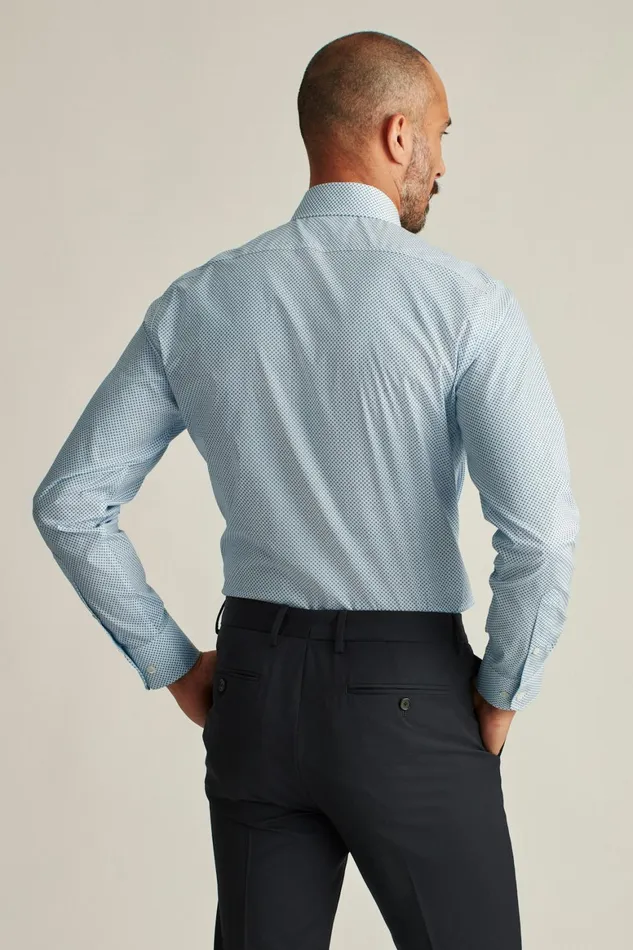 Men Jetsetter Stretch Dress Shirt Classic Blue Devlin Dot Bonobos Business Casual Shirts