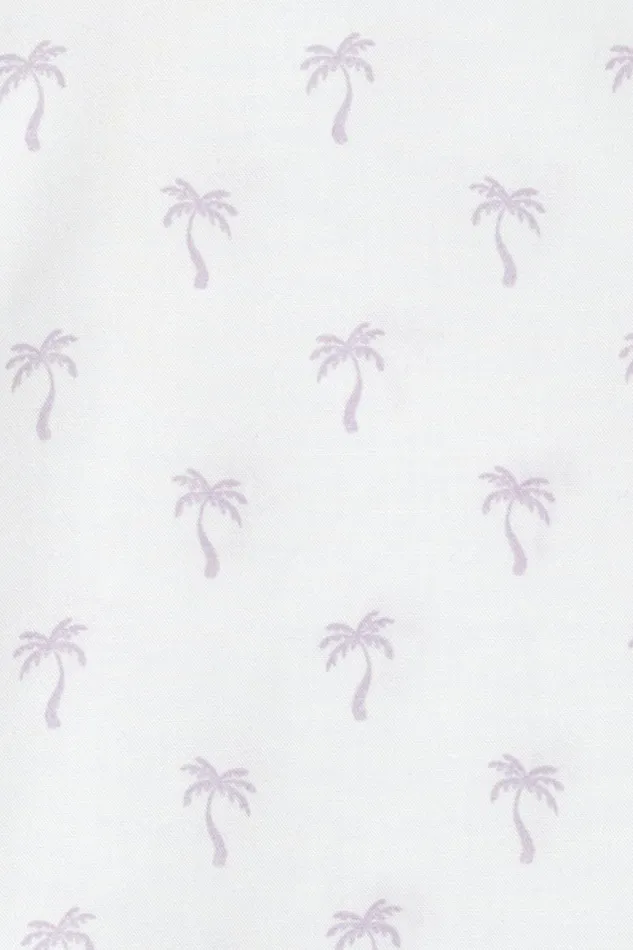 Men Jetsetter Stretch Dress Shirt Lilac Venice Palm Bonobos Business Casual Shirts