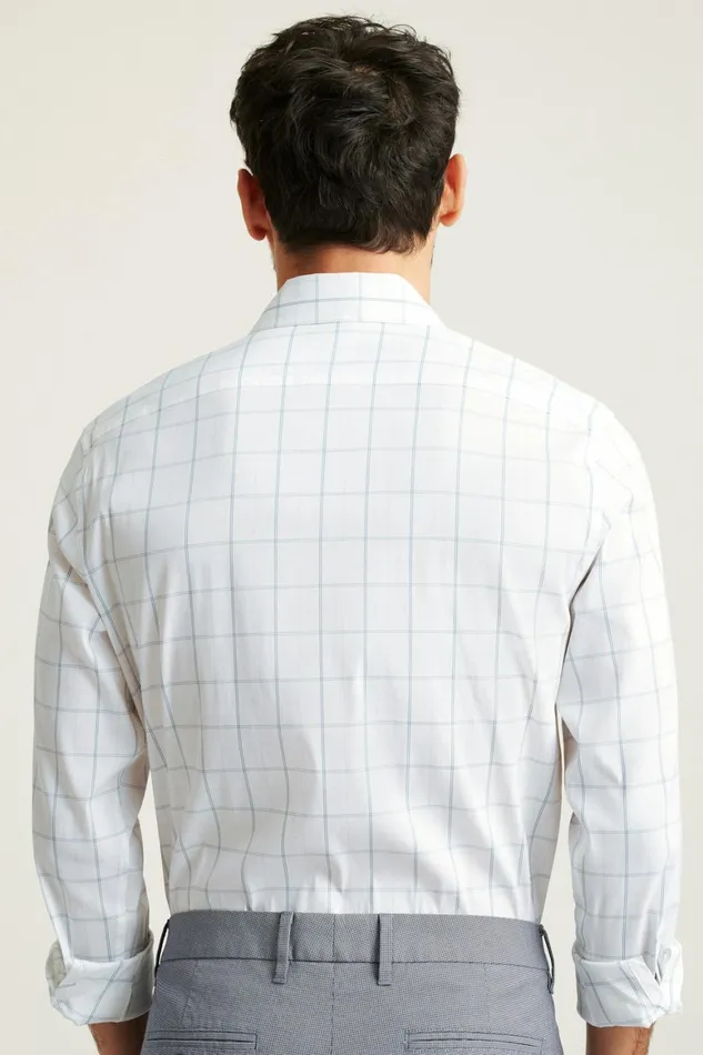 Men Jetsetter Stretch Dress Shirt Navy Pink Grace Plaid Bonobos Business Casual Shirts