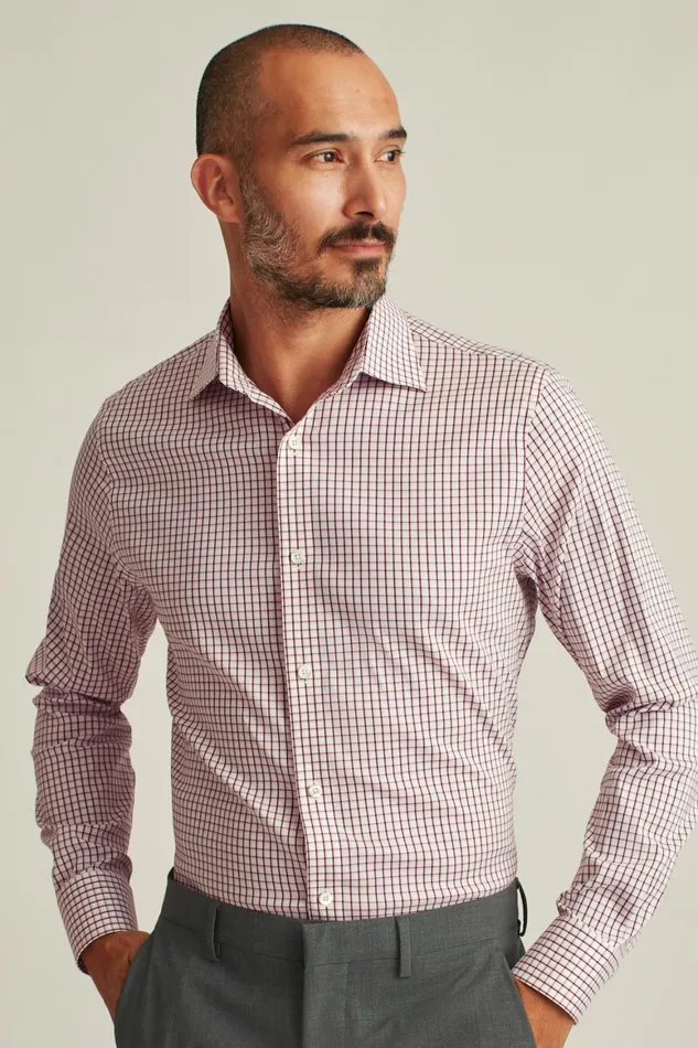 Men Jetsetter Stretch Dress Shirt Zinfandel Check Bonobos Business Casual Shirts