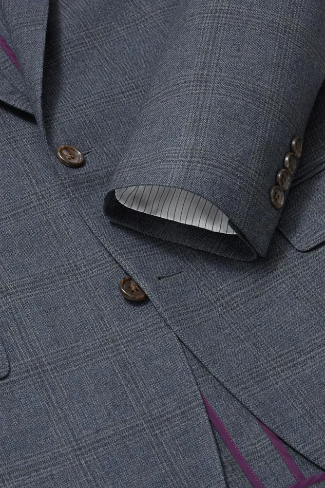 Men Jetsetter Unconstructed Blazer Grey Brown Check Bonobos Blazers and Sport Coats