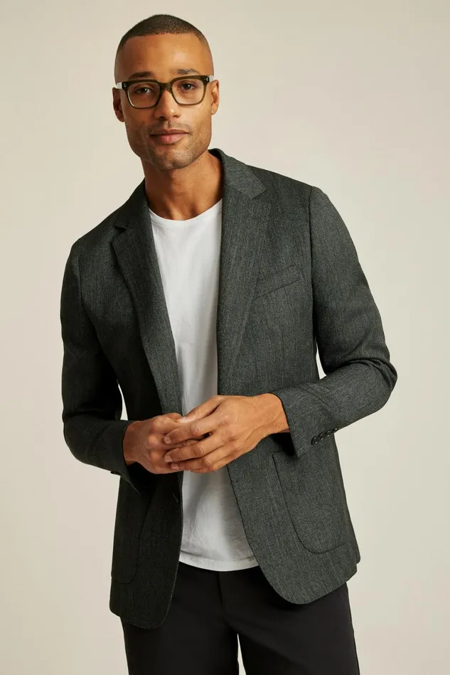 Men Jetsetter Unconstructed Italian Wool Blazer Charcoal Bonobos Blazers and Sport Coats