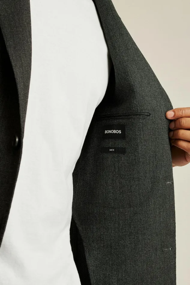Men Jetsetter Unconstructed Italian Wool Blazer Charcoal Bonobos Blazers and Sport Coats