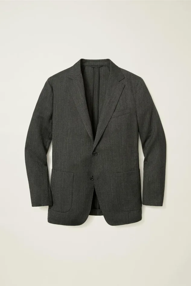Men Jetsetter Unconstructed Italian Wool Blazer Charcoal Bonobos Blazers and Sport Coats