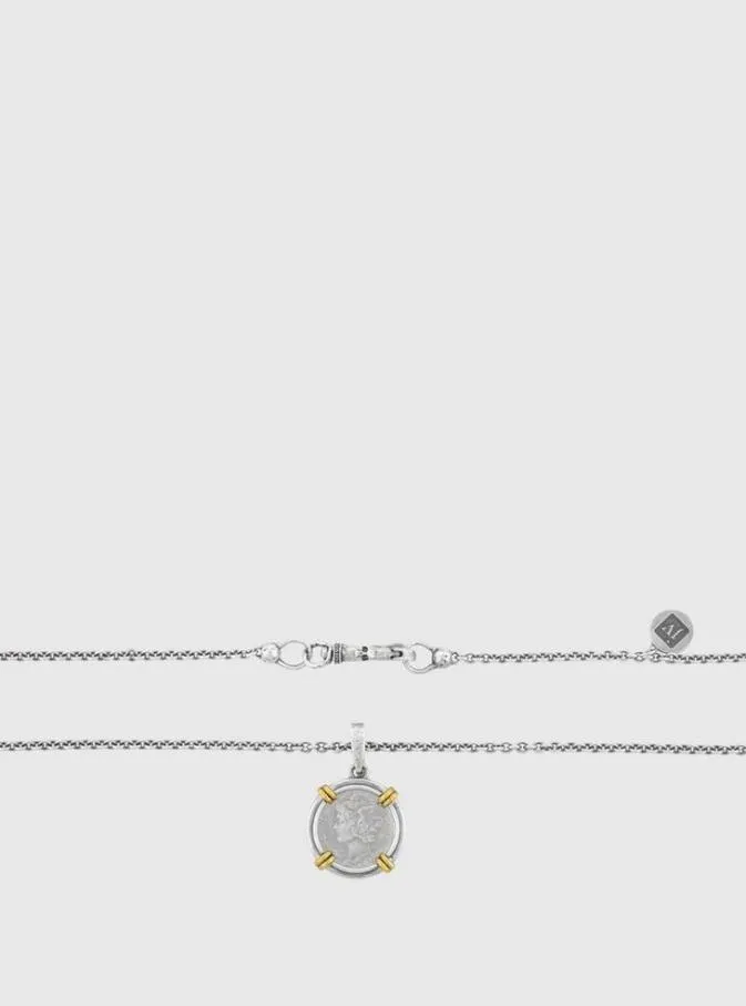 Men Jewelry John Varvatos MERCURY COIN NECKLACE No Color Men Jewelry John Varvatos MERCURY COIN NECKLACE No Color