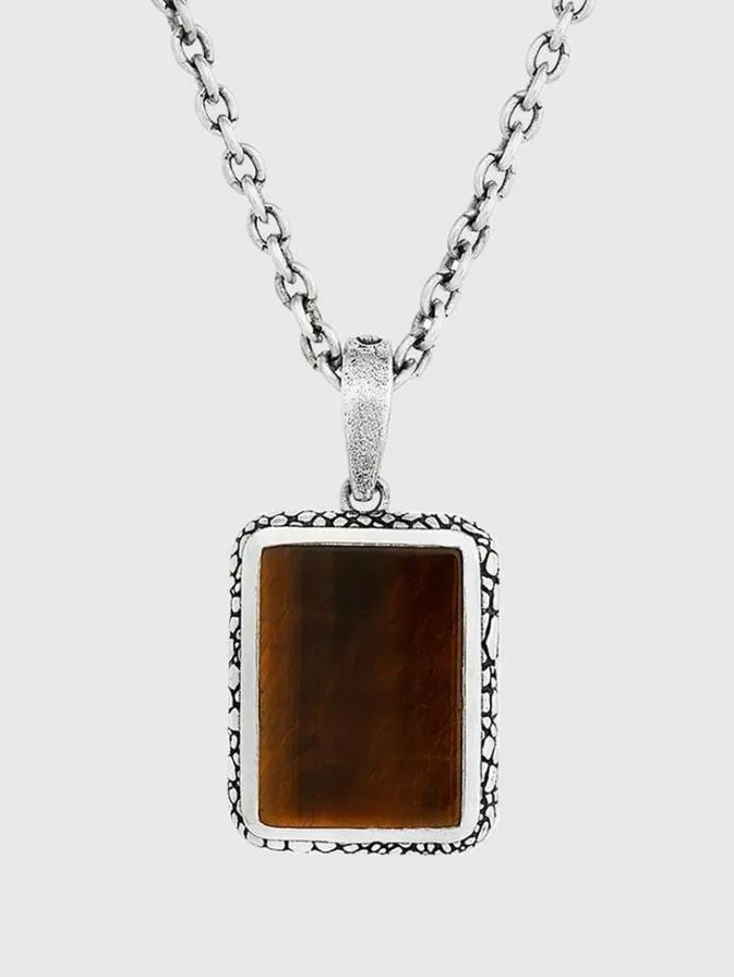 Men Jewelry John Varvatos SNAKESKIN PENDANT NECKLACE Black