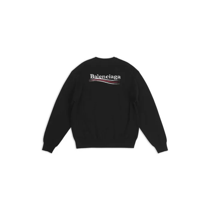 Men Knitwear Balenciaga Political Campaign Sweater In Black