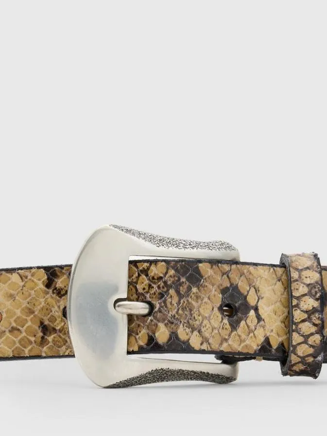 Men Leather Belts John Varvatos HOUSTON BELT Optic White