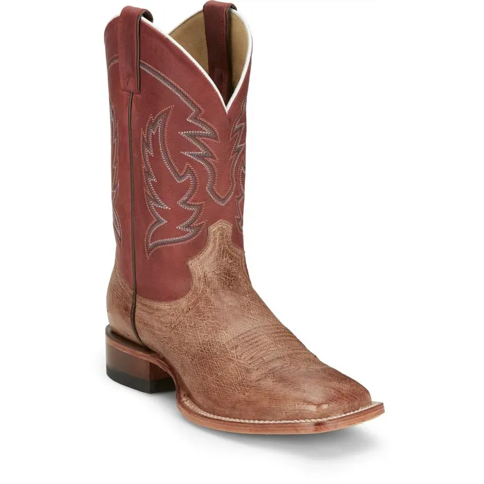 MEN Mclane 11 Smooth Ostrich Vintage Tan Justin Boots Western