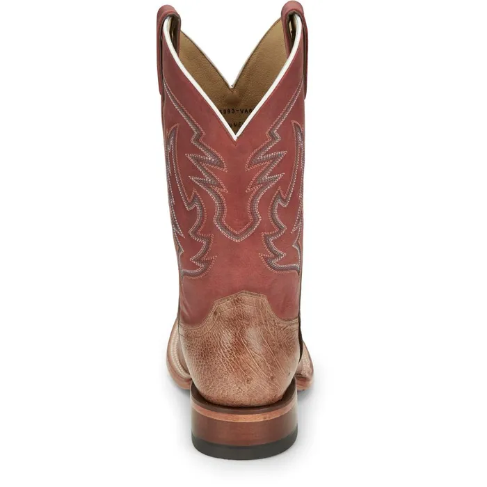 MEN Mclane 11 Smooth Ostrich Vintage Tan Justin Boots Western