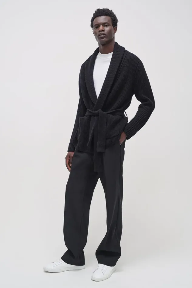 Men Nicolai Cardigan Black Jonathan Simkhai Knitwear