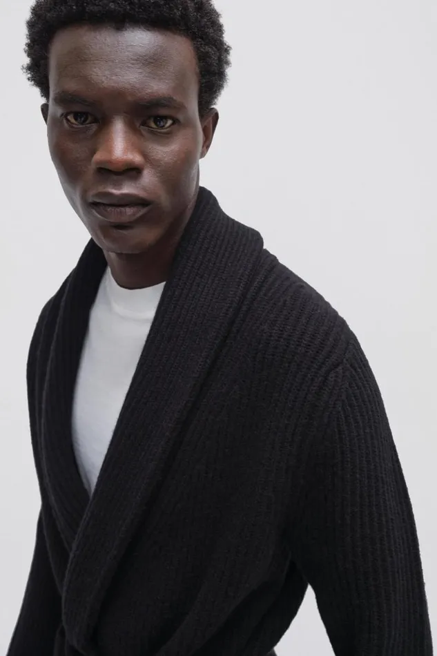 Men Nicolai Cardigan Black Jonathan Simkhai Knitwear