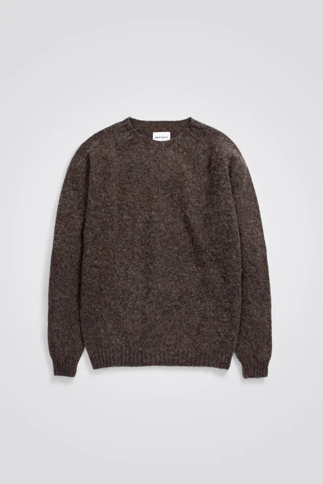 Men Norse Projects Knitwear Birnir Brushed Lambswool Warm Grey