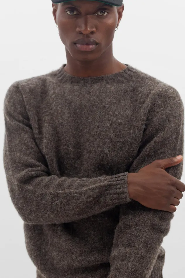 Men Norse Projects Knitwear Birnir Brushed Lambswool Warm Grey
