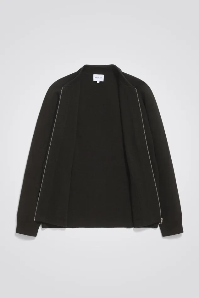 Men Norse Projects Knitwear Bjarne Milano Full Zip Jacket Beech Green