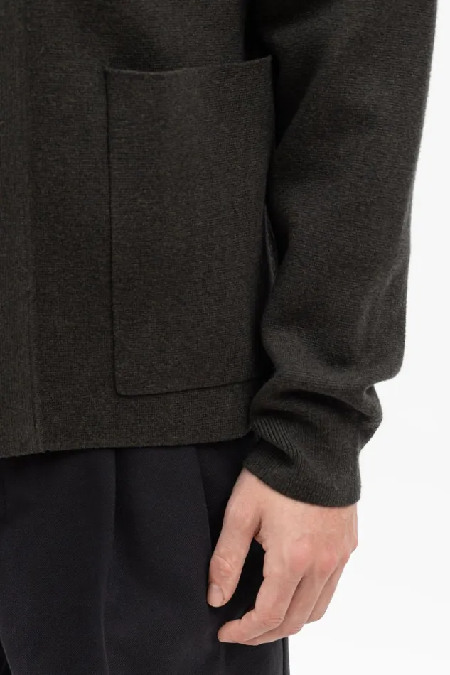 Men Norse Projects Knitwear Bjarne Milano Full Zip Jacket Beech Green