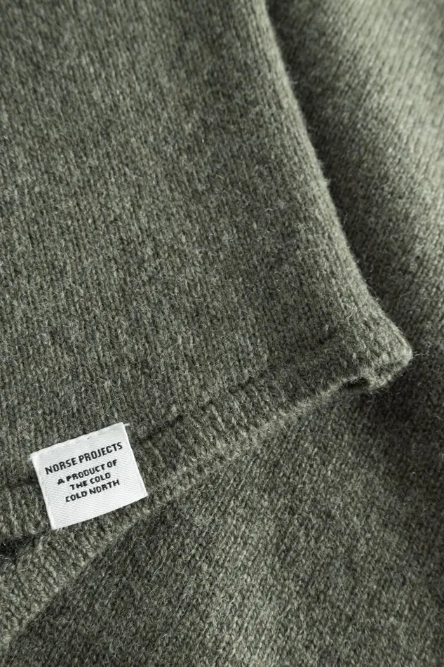 Men Norse Projects Knitwear Martin Merino Lambswool Shirt Ivy Green