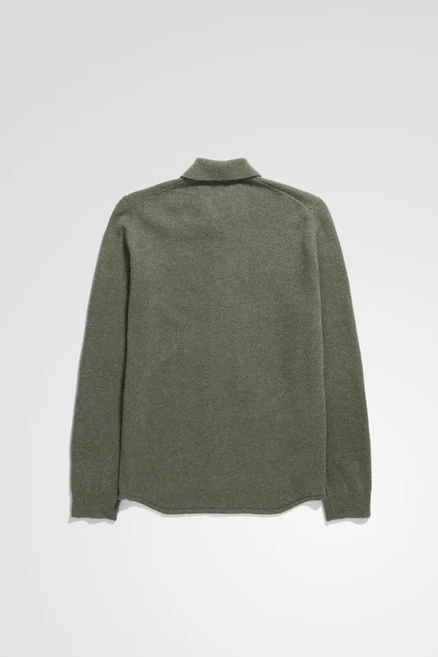 Men Norse Projects Knitwear Martin Merino Lambswool Shirt Ivy Green