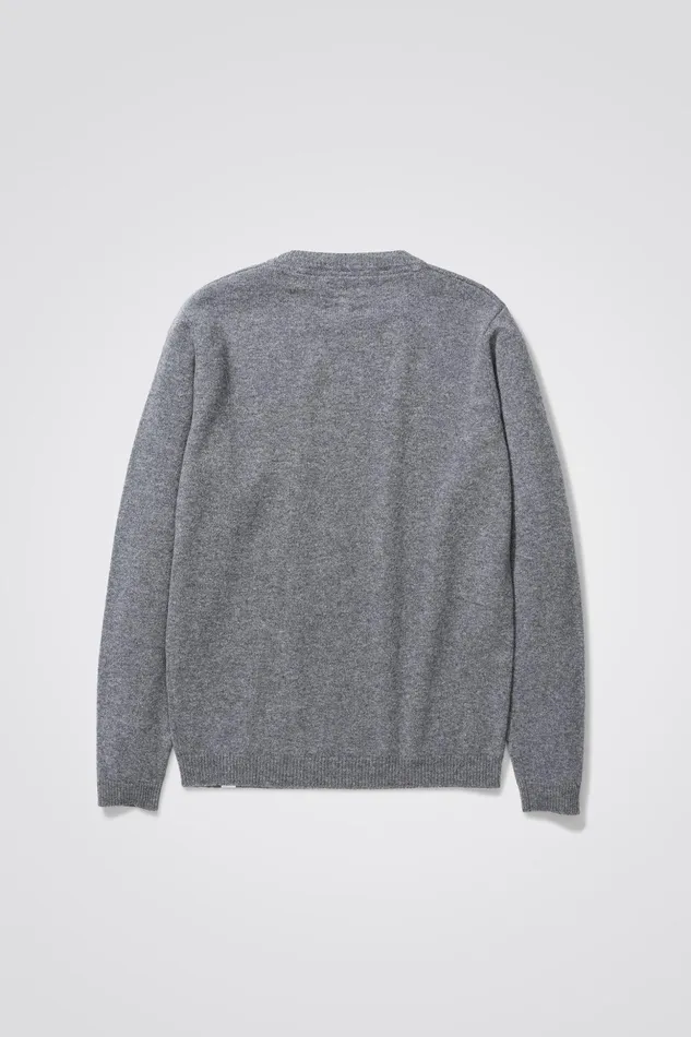 Men Norse Projects Knitwear Sigfred Merino Lambswool Sweater Grey Melange