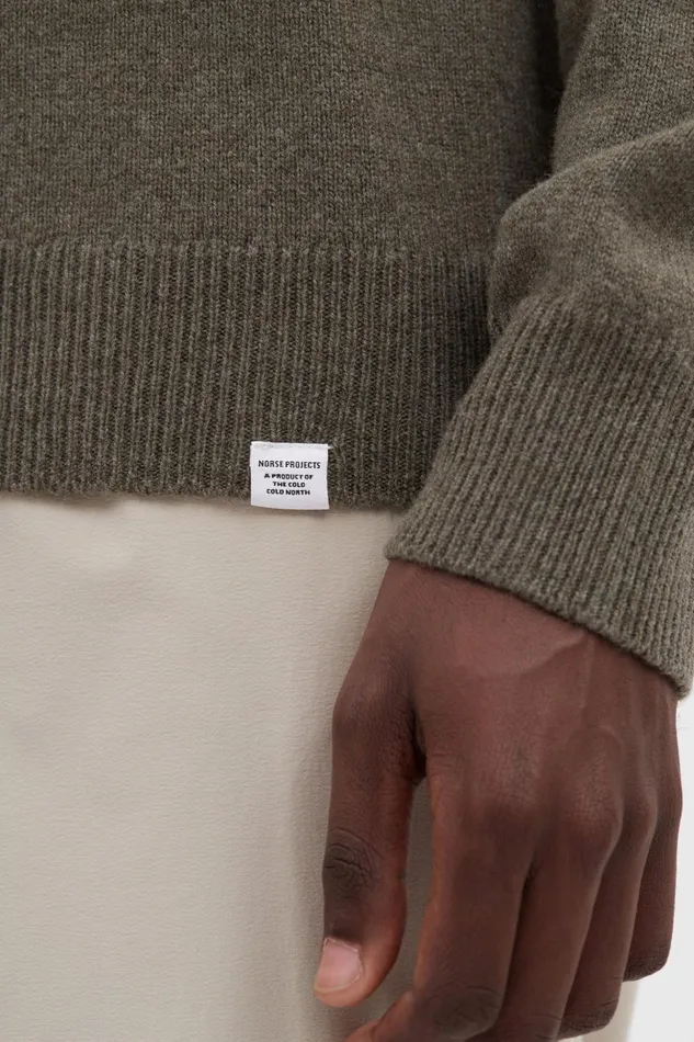 Men Norse Projects Knitwear Sigfred Merino Lambswool Sweater Ivy Green