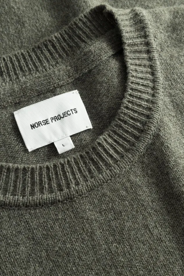 Men Norse Projects Knitwear Sigfred Merino Lambswool Sweater Ivy Green