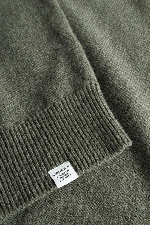 Men Norse Projects Knitwear Sigfred Merino Lambswool Sweater Ivy Green