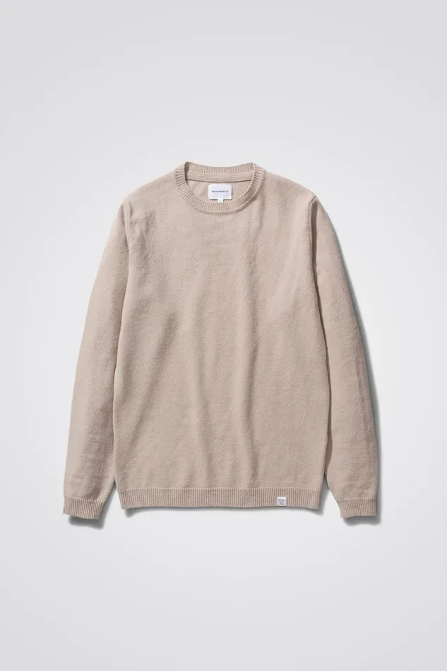 Men Norse Projects Knitwear Sigfred Merino Lambswool Sweater Utility Khaki