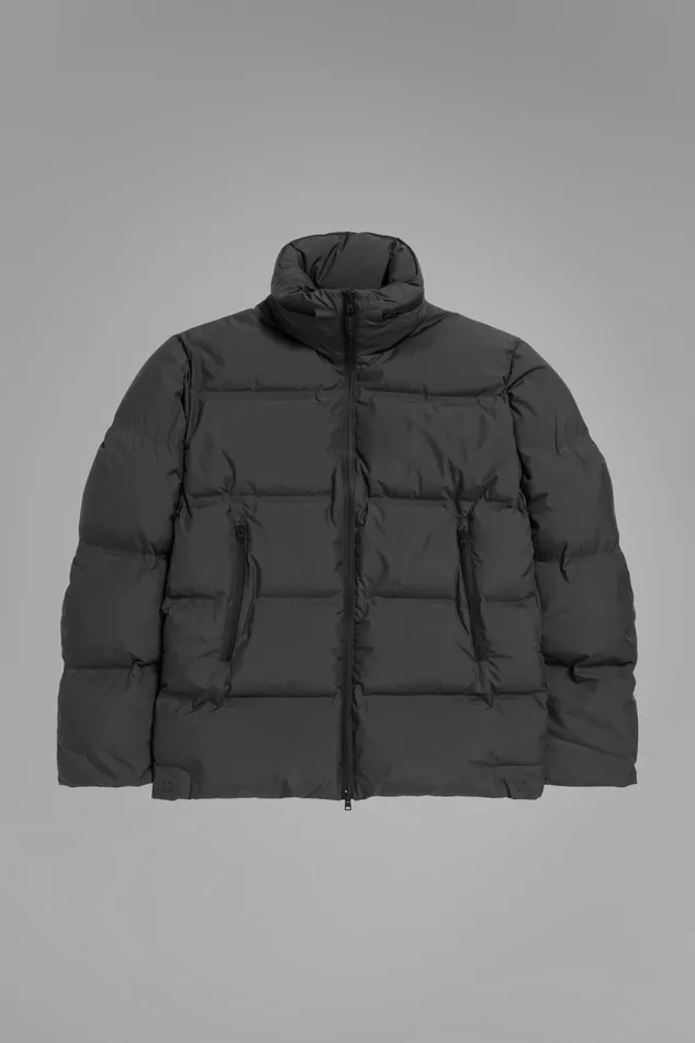 Men Norse Projects Outerwear Stand Collar Short Down Jacket Pertex Shield Battleship Grey