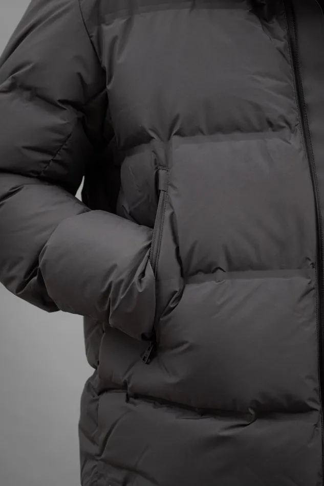 Men Norse Projects Outerwear Stand Collar Short Down Jacket Pertex Shield Battleship Grey