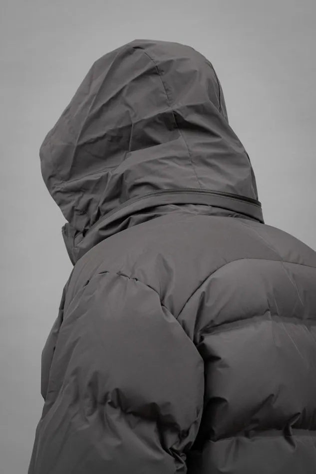 Men Norse Projects Outerwear Stand Collar Short Down Jacket Pertex Shield Battleship Grey