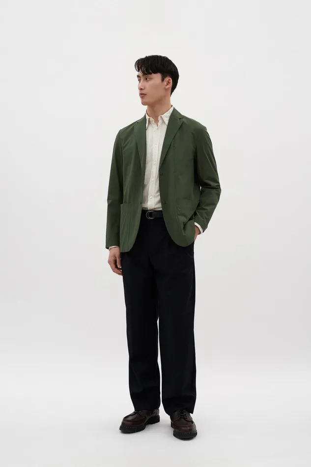 Men Norse Projects Overshirts Emil Travel Light Spruce Green