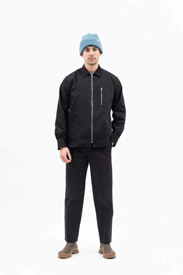 Men Norse Projects Overshirts Ulrik Gabardine Overshirt Black