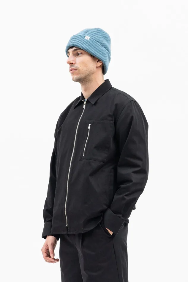Men Norse Projects Overshirts Ulrik Gabardine Overshirt Black