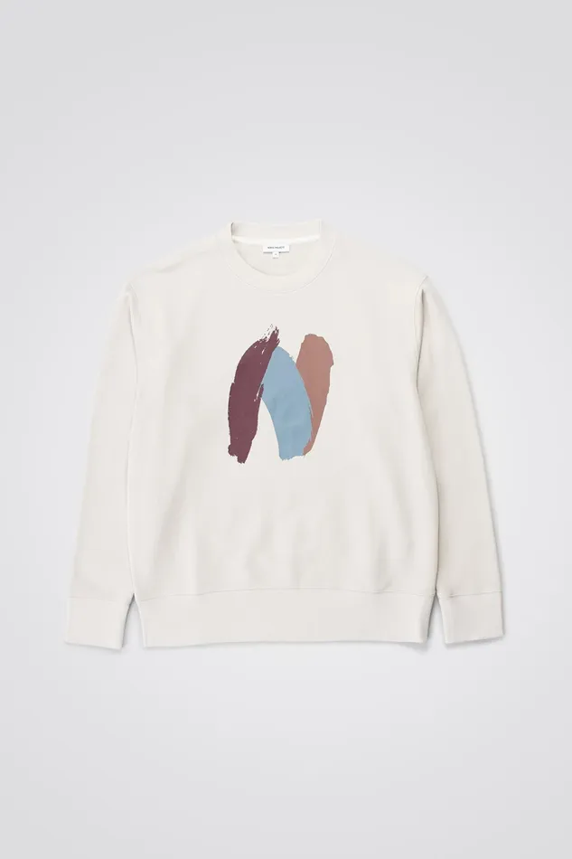 Men Norse Projects Sweatshirts Arne Paint N Logo Sweatshirt Spruce Green