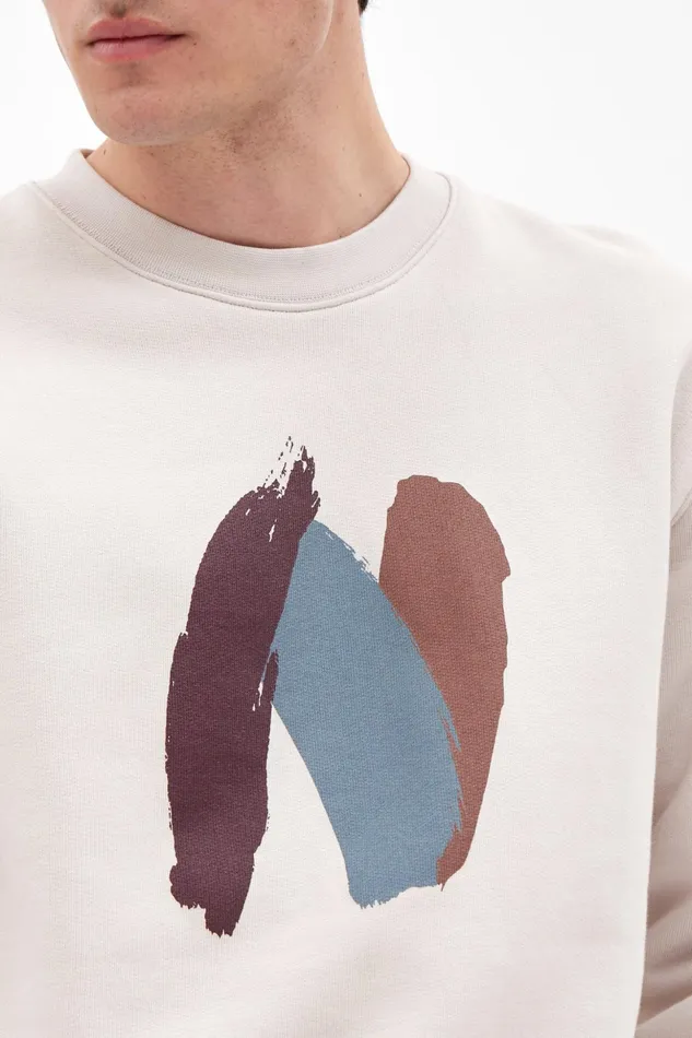 Men Norse Projects Sweatshirts Arne Paint N Logo Sweatshirt Spruce Green