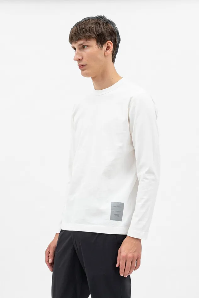 Men Norse Projects TShirts Holger Tab Series Reflective LS White