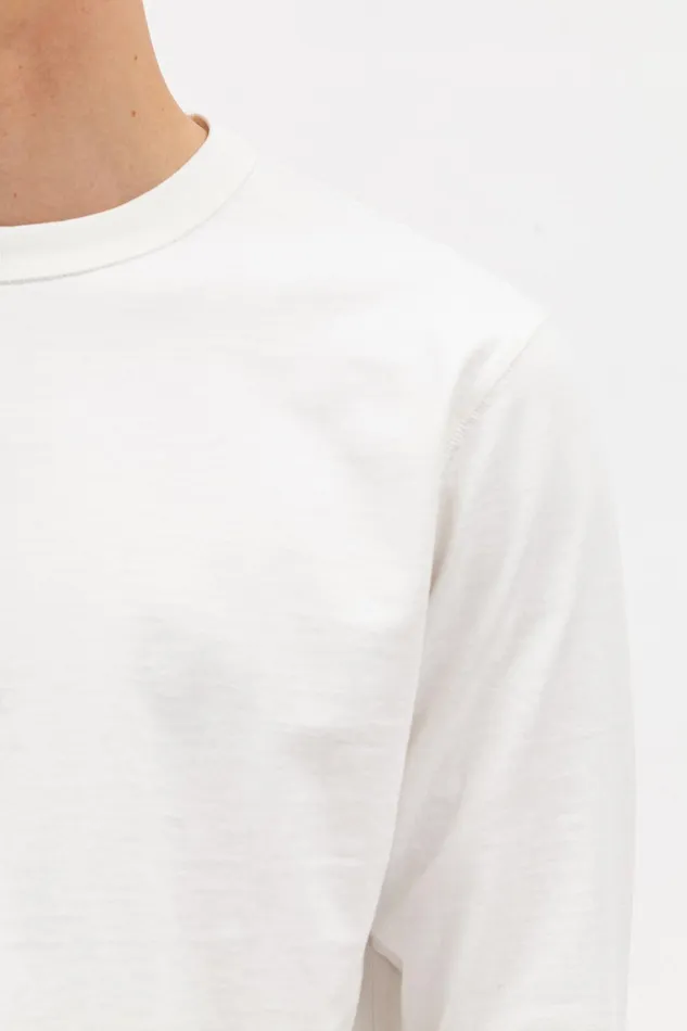Men Norse Projects TShirts Holger Tab Series Reflective LS White