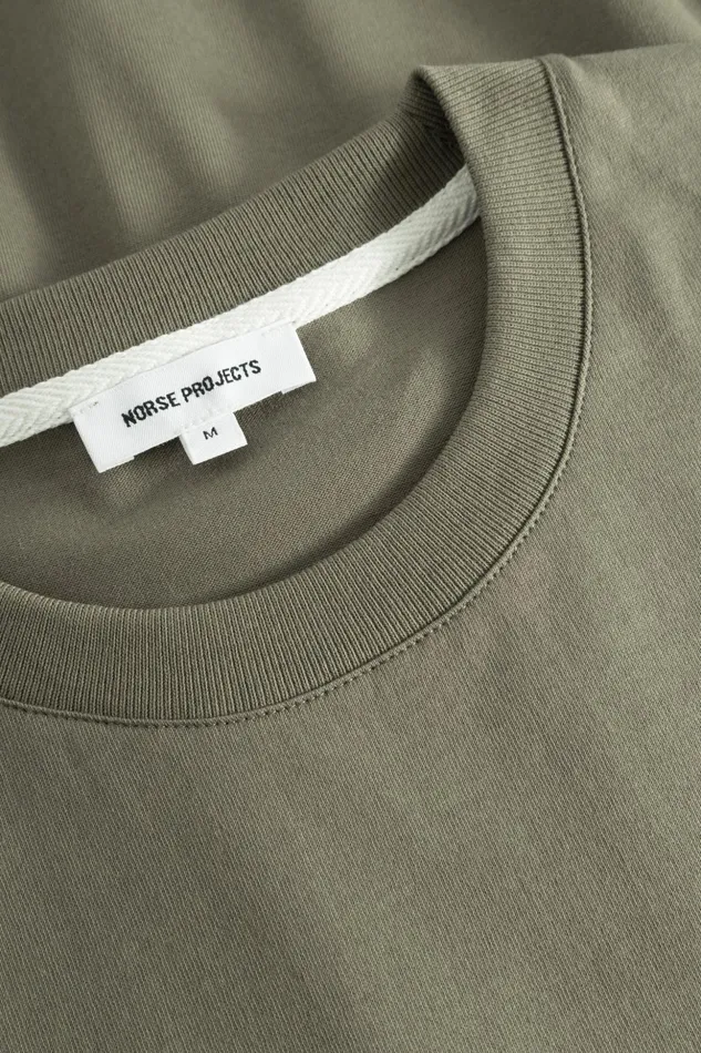 Men Norse Projects TShirts Johannes Logo Tshirt Sediment Green