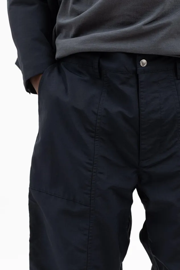 Men Norse Projects Trousers Sigur Waxed Nylon Fatigue Trouser Dark Navy