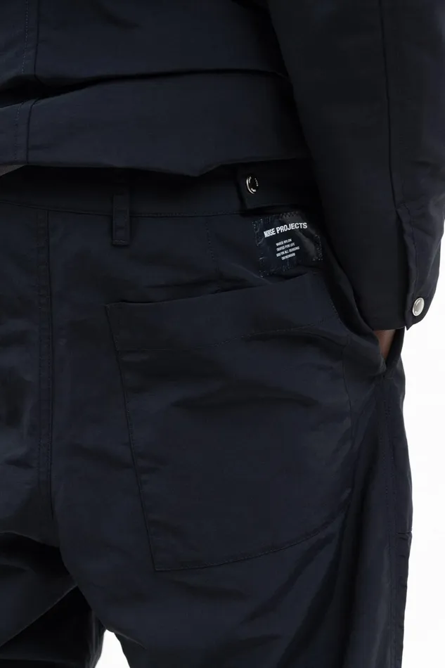 Men Norse Projects Trousers Sigur Waxed Nylon Fatigue Trouser Dark Navy