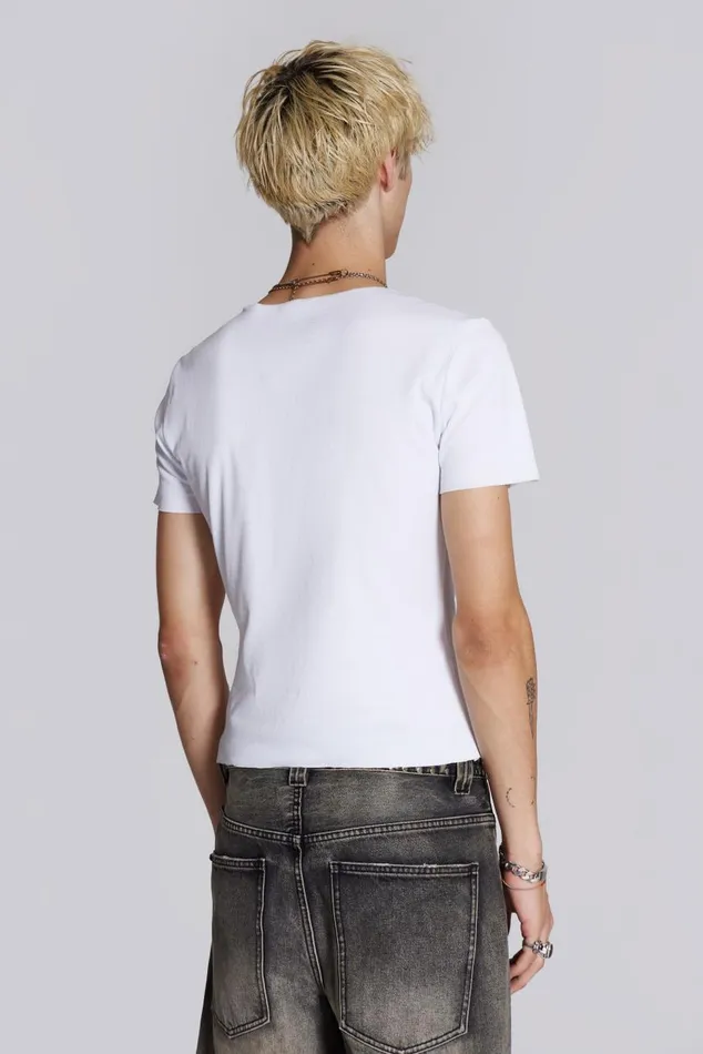 Men NTRLS White Short Sleeve Tshirt Jaded London Basics