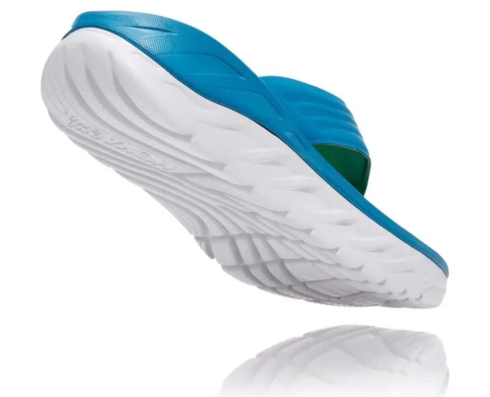 Men ORA Recovery Flip Blue Sapphire Greenbriar HOKA ONE ONE Recovery Sandals