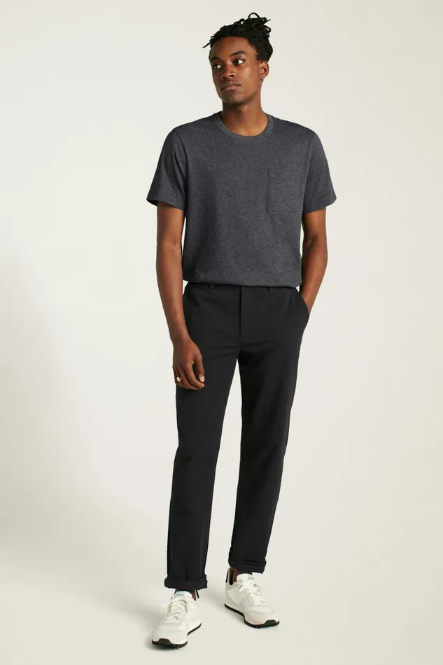 Men Organic Cotton Pocket Tee Heather Charcoal Bonobos Short Sleeve Tees
