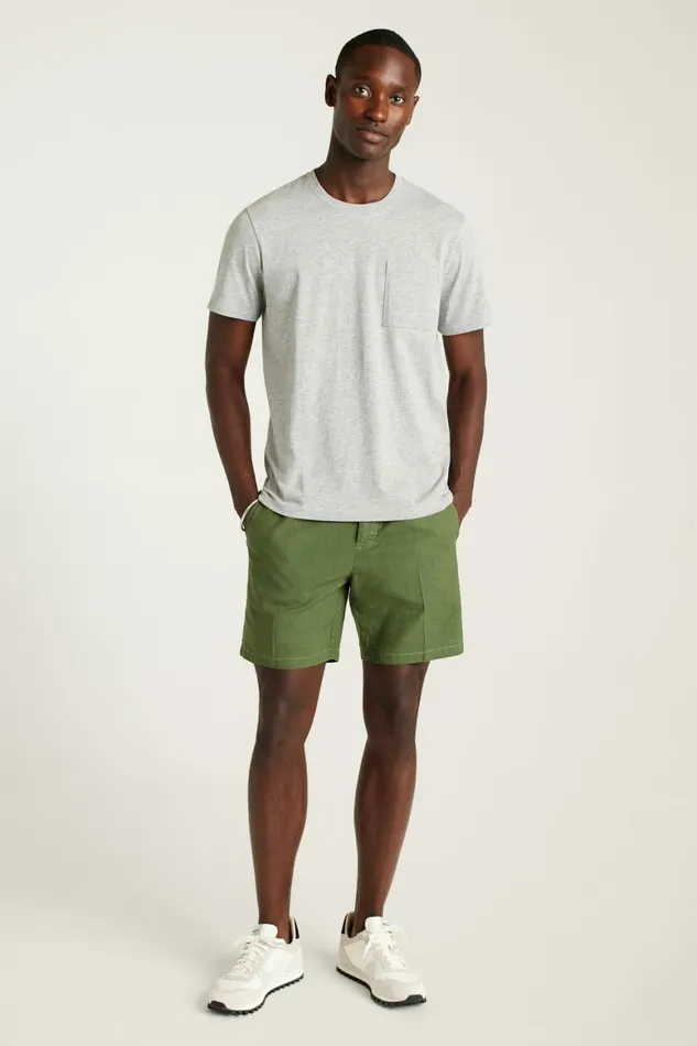 Men Organic Cotton Pocket Tee Heather Grey Bonobos Short Sleeve Tees